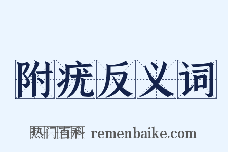 附疣反义词是什么意思的图片